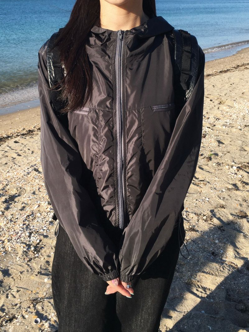 Birch Nylon Skin Zip-Up (3c)