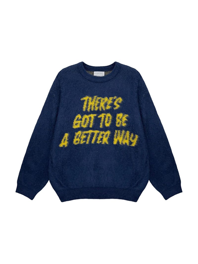 Cozy&Kitsch(コージーアンドキッチ)の「Message Play Wool Blend Knit 233222384(Tops)」