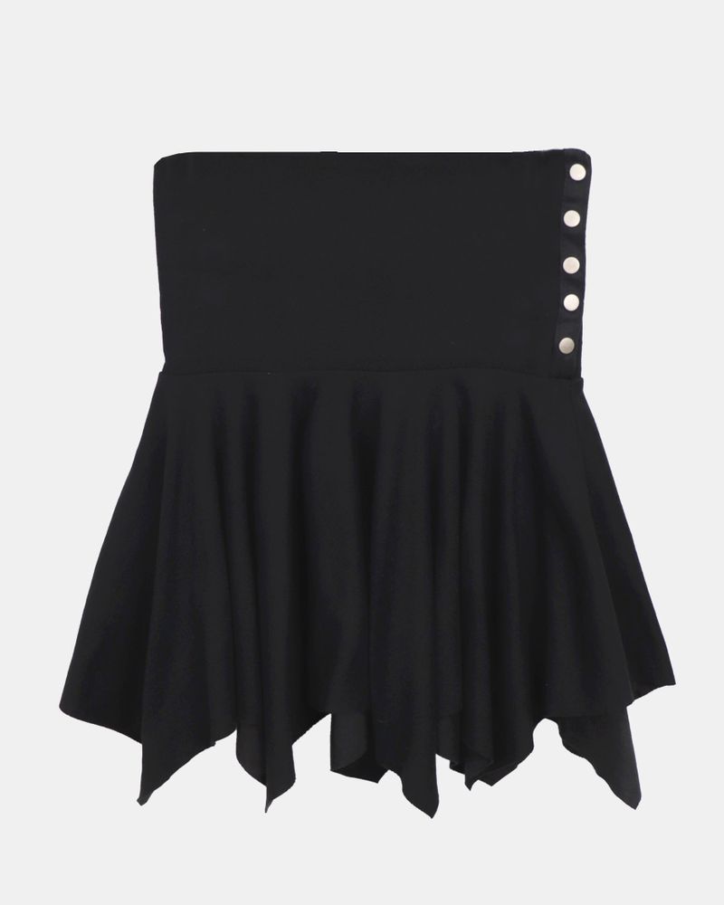 Polen Folding Asymmetrical Mini Skirt