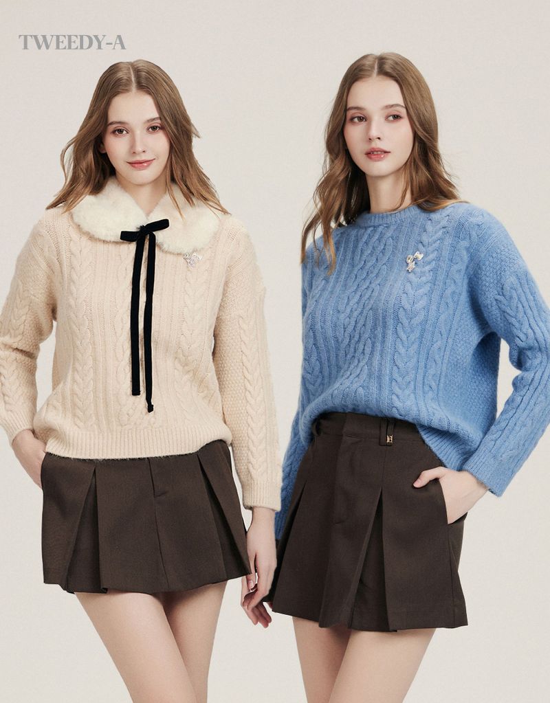 Willie Twisted Pullover Knit Top 4 Colors