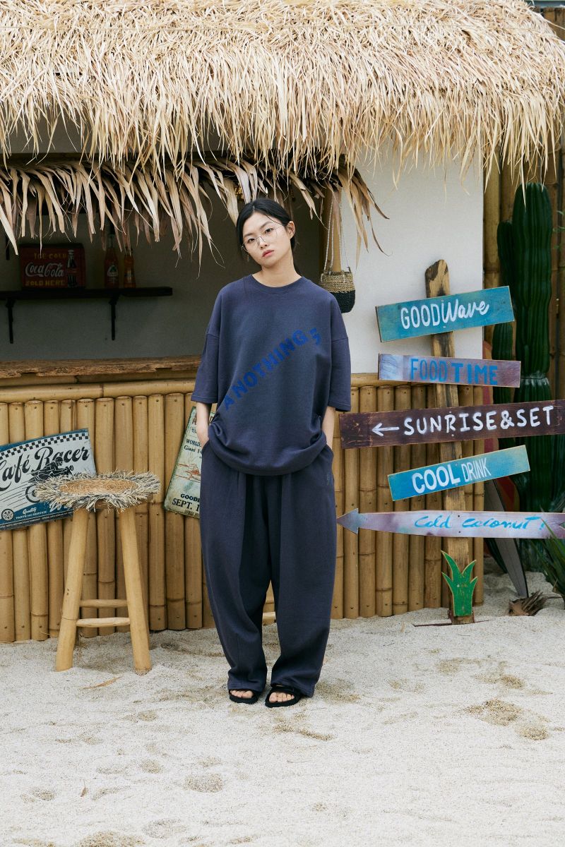 PIN-KNIT BALLOON PANTS (Charcoal)