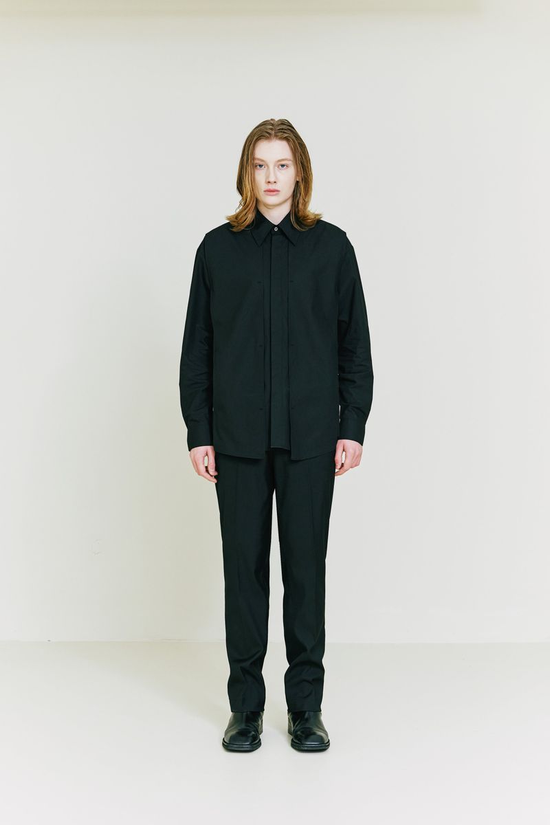Front Layering Shirt black