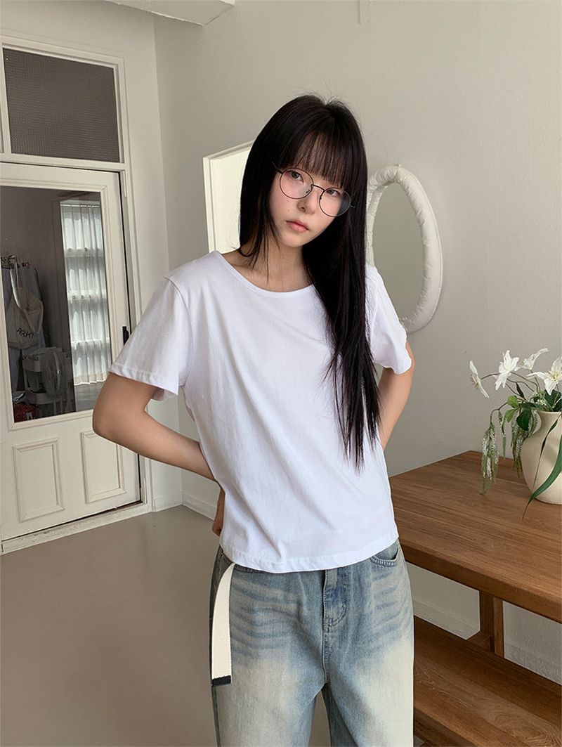 SILKET U-NECK TEE (3C)