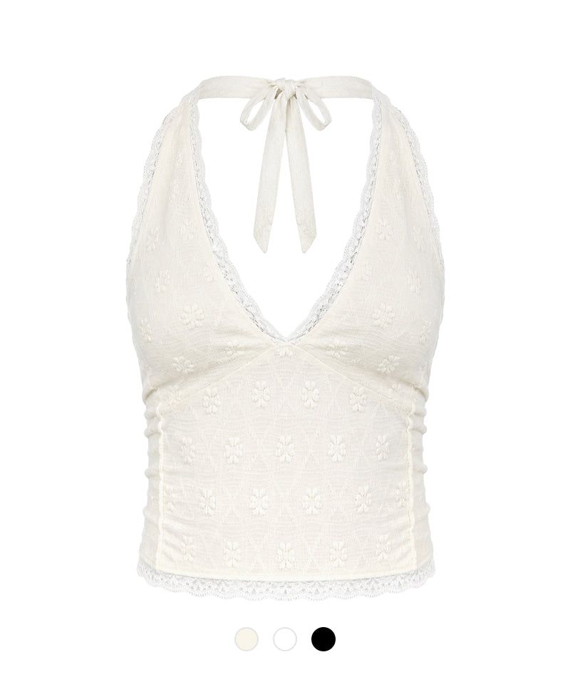 Cozy&Kitsch(コージーアンドキッチ)の「Yena Lace Halter Top(Tops)」