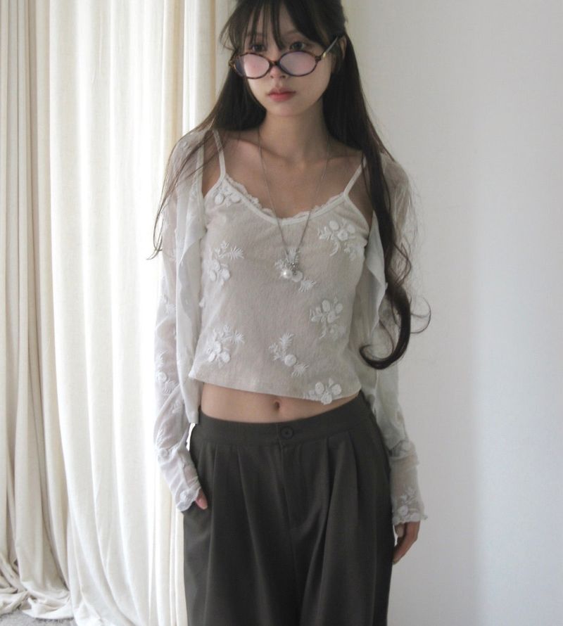 cloudemotion(クラウドエモーション)の「on fog flower sleeveless + slim cd SET(Setup)」