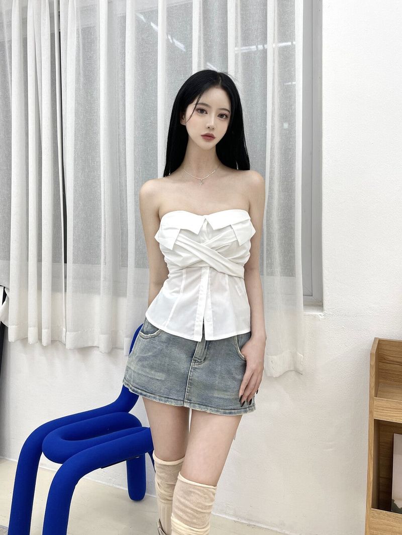 779. Washing micro denim sk pt