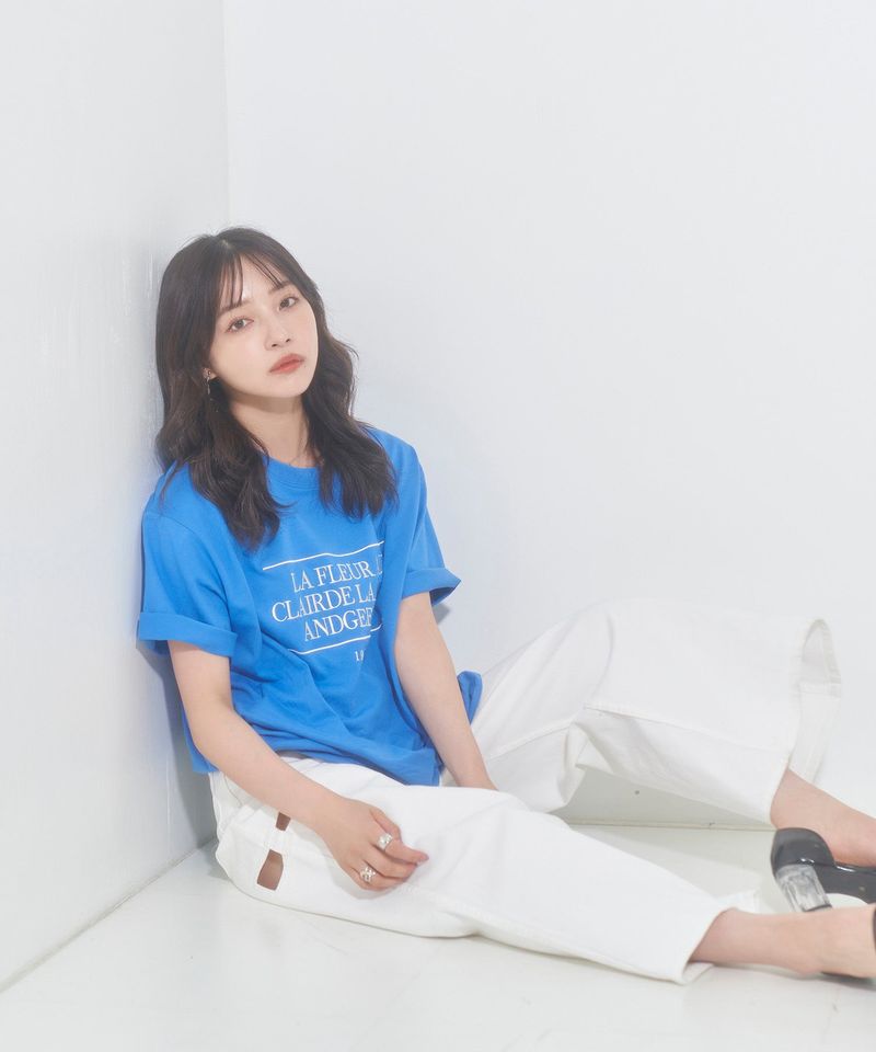UNISEX メッセージエンブロイダリーT