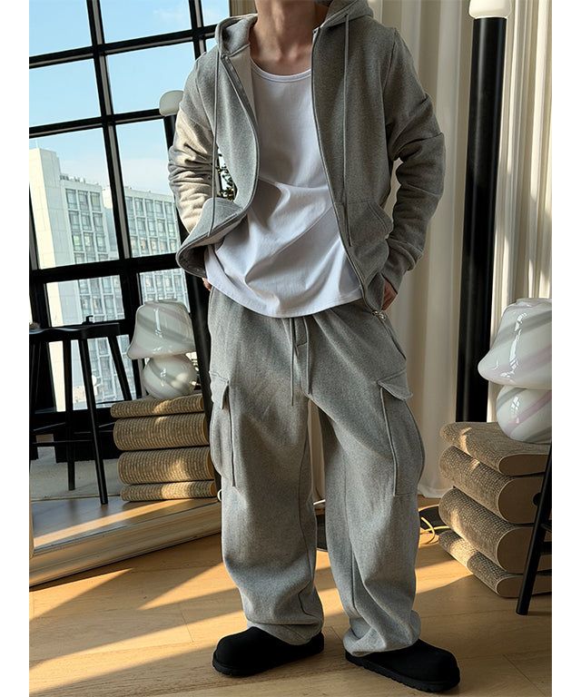 [SET UP가능] Warm cargo training pants(2color)