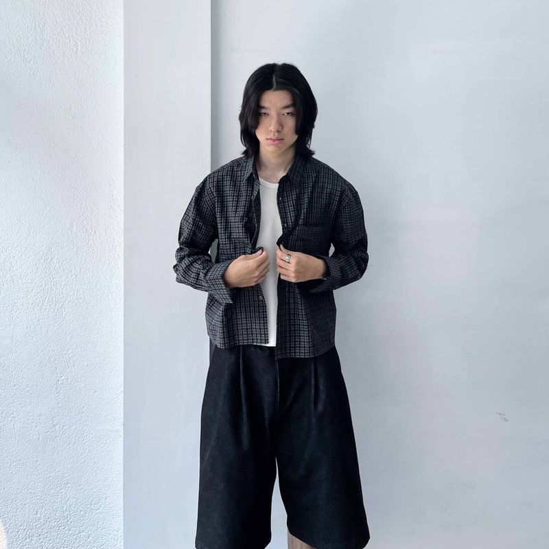 Relaxed Pocketless Check Shirt