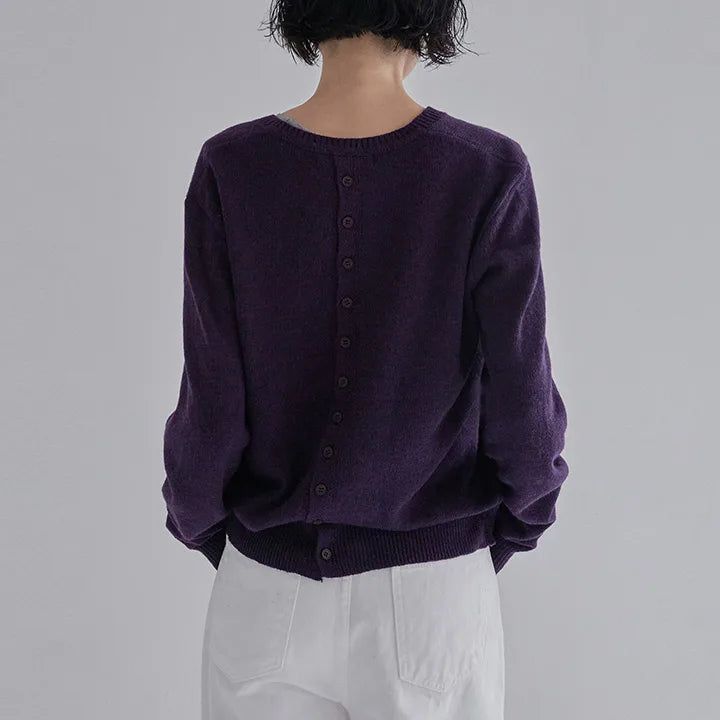 [Kearin] Double-Button Wool Round Cardigan - 3 Colors