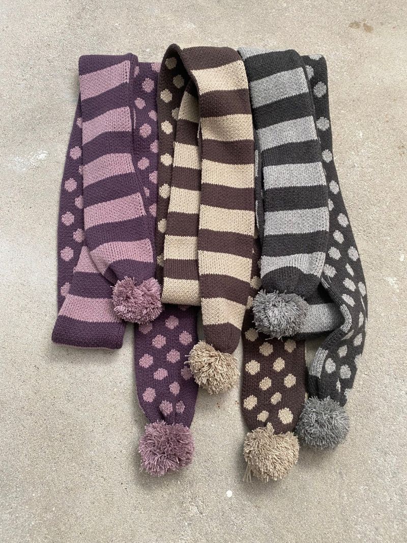 pom pom dangara muffler (3color)