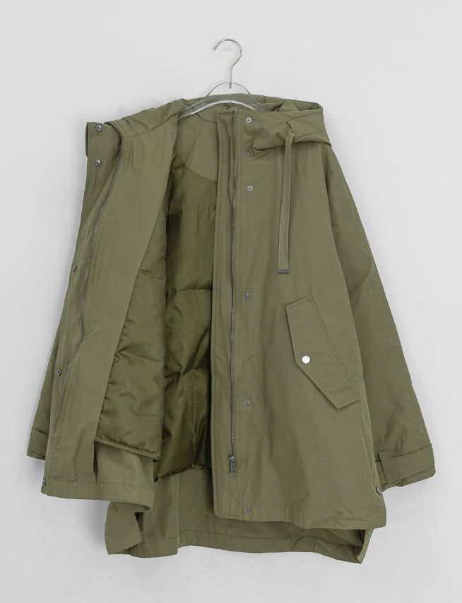 Shoel Hooded Half Duck Down Padded Jumper