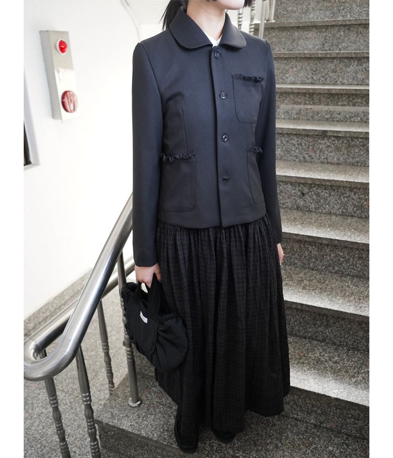 [fiebre] ruffles round collar jacket 