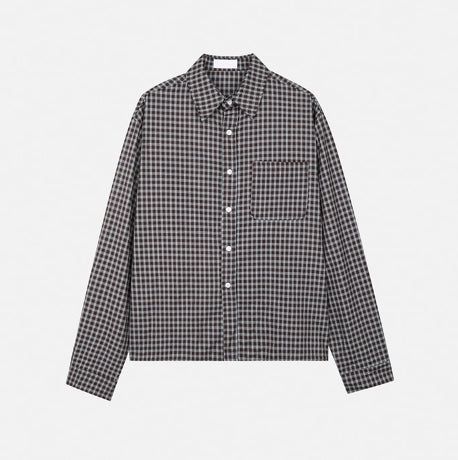 Croven Check Long Sleeve Crop Shirt