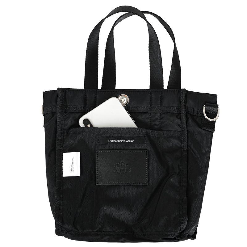 NYLON TOTE BAG MINI MI BLACK