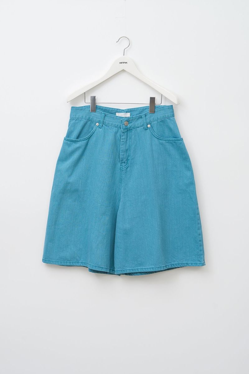 Tar Dyeing Bermuda Denim (2color)