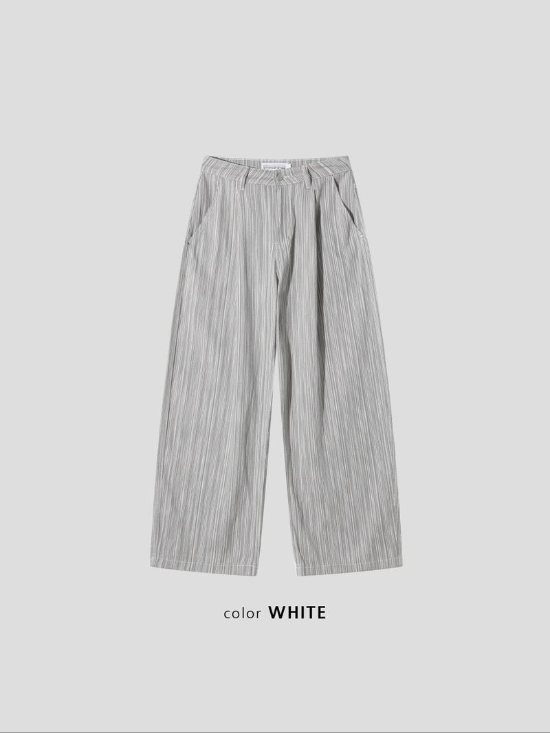 Lumin Stripe Cotton Pants 2C