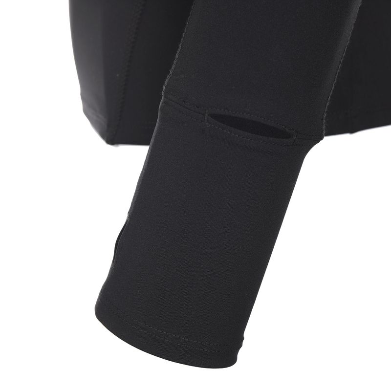 SLIT LONG SLEEVE HOODIE [BLACK]