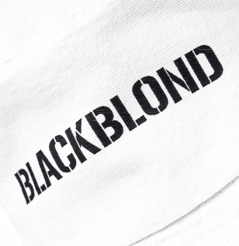 BBD Trapped Smile Denim Bucket Hat (White)