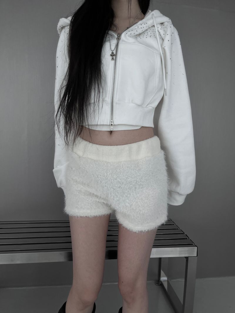 winter fuzzy fur short pants (2color)