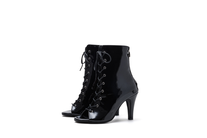 Basic Patent Open Toe Heel(Black)