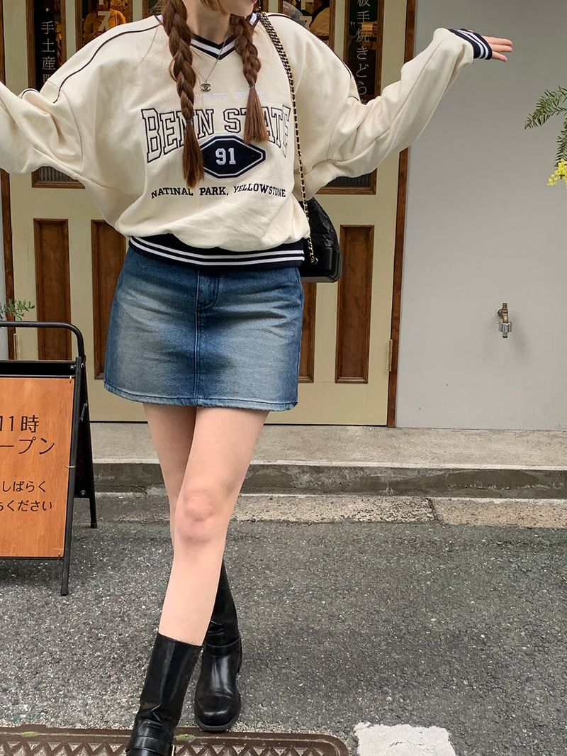 [MADE] Dune Y2K denim mini skirt