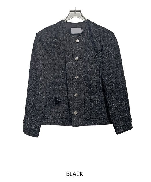Proi Denim Tweed Round Jacket