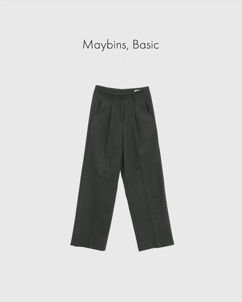 【MADE】No button Wide slacks