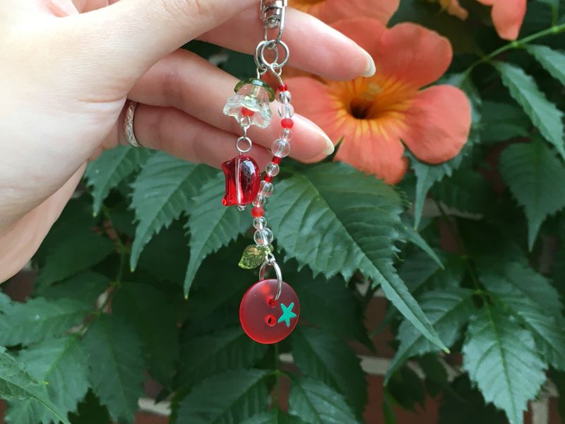 Tomato cat keyring