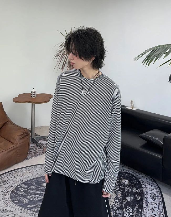 Ruen Summer Striped Long Sleeve Tee
