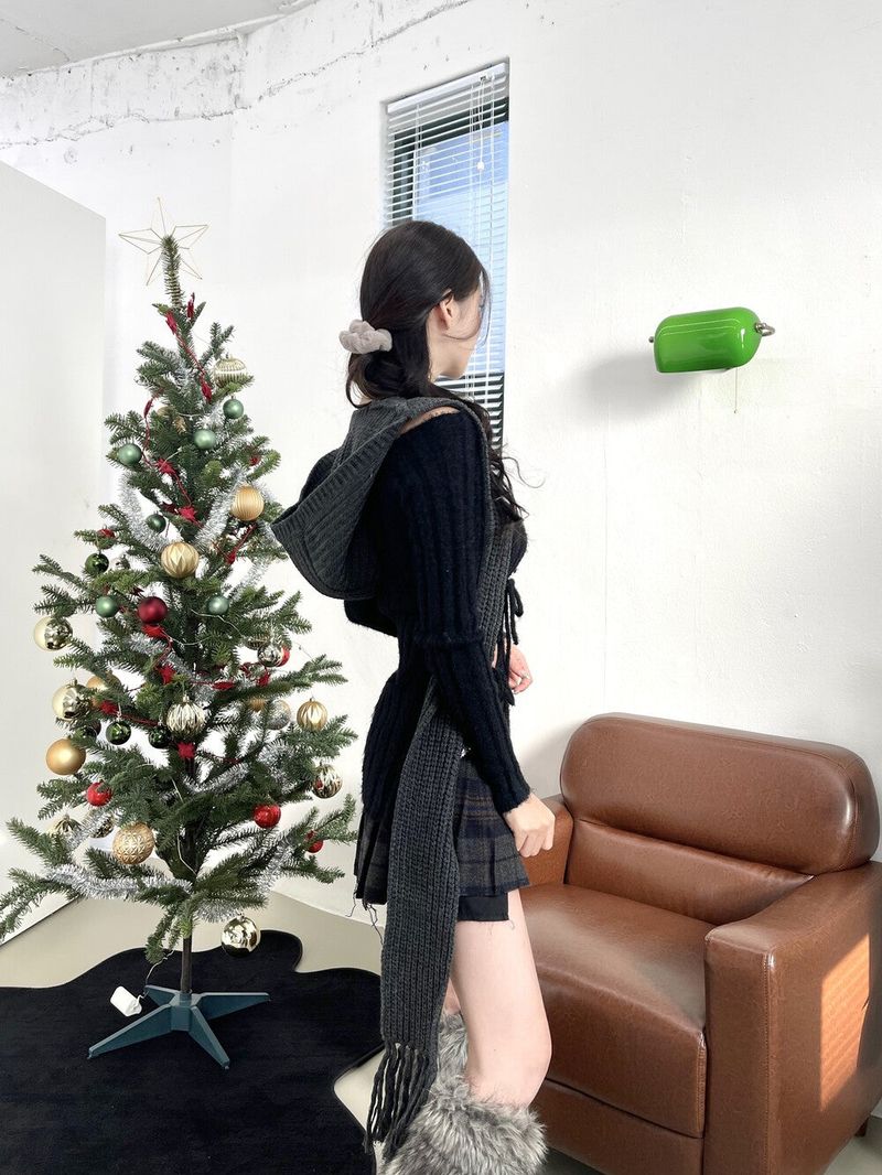 1120. Knit hood muffler (3color)