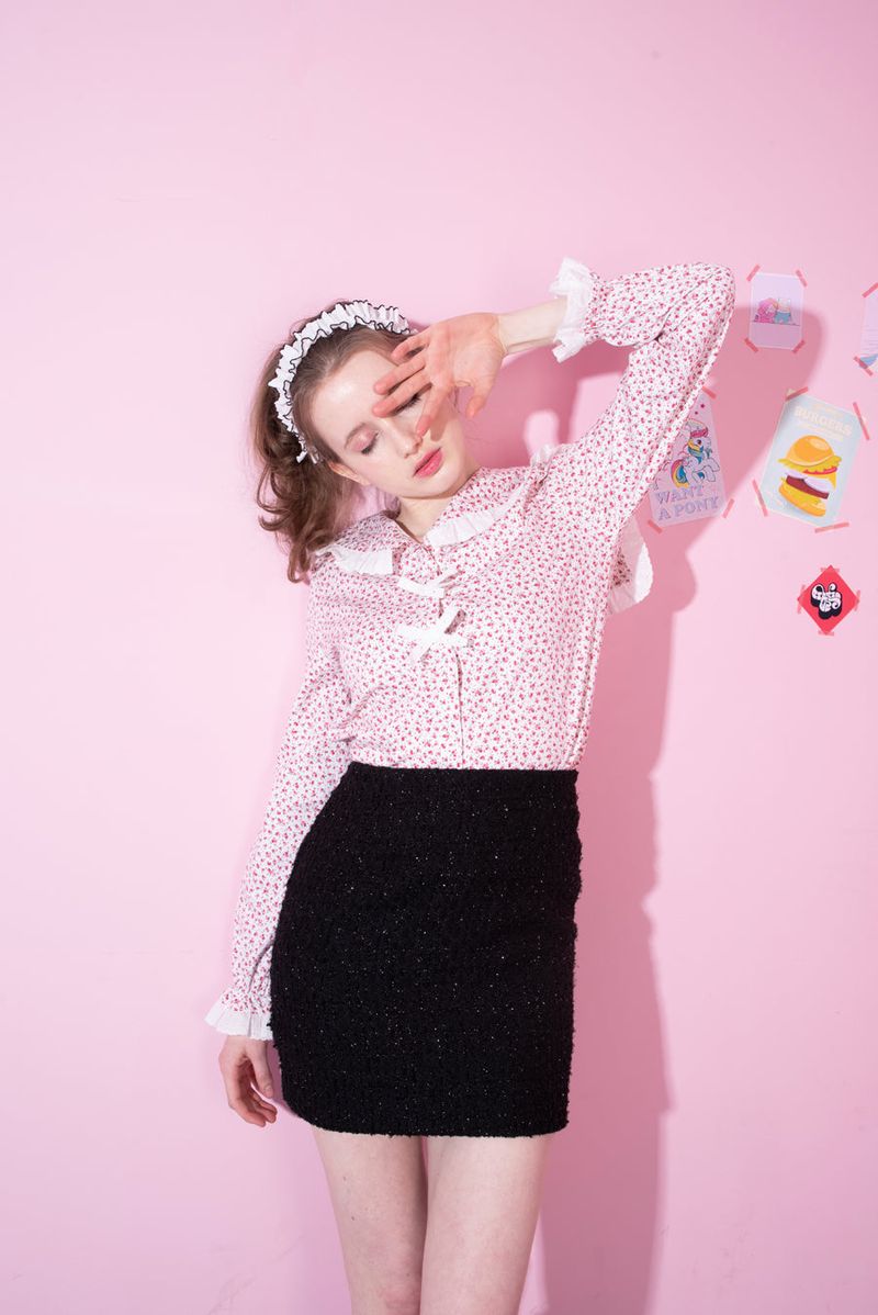 flower sailor blouse