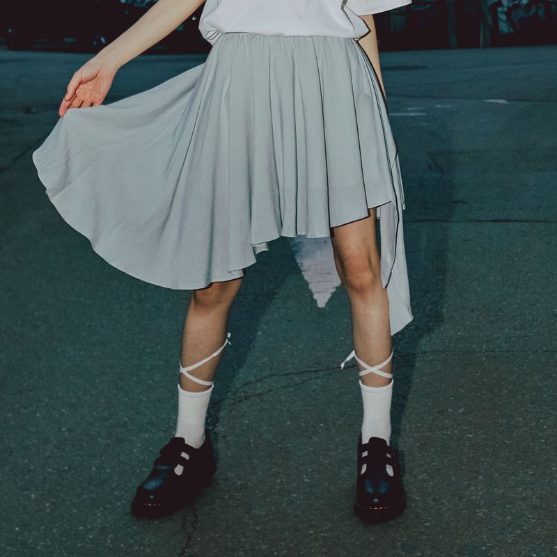 RIBBON FLARE SKIRT