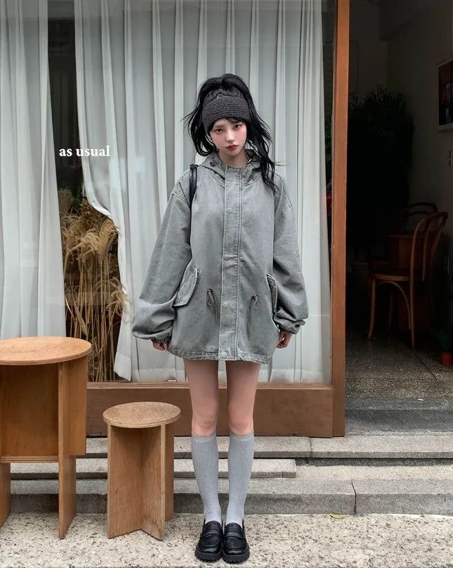 Pint Washed Short Hooded Field Jacket
