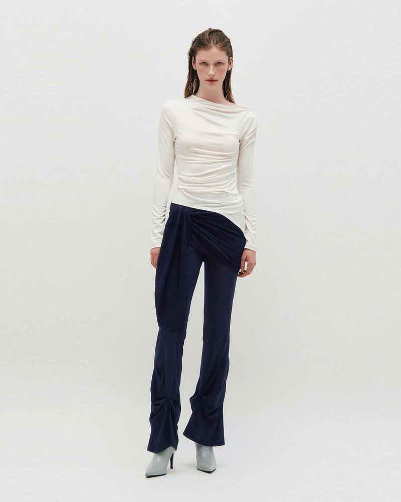 KIMZISU（キムジス）の「Sheer Layering Pants _ NAVY（Pants）」
