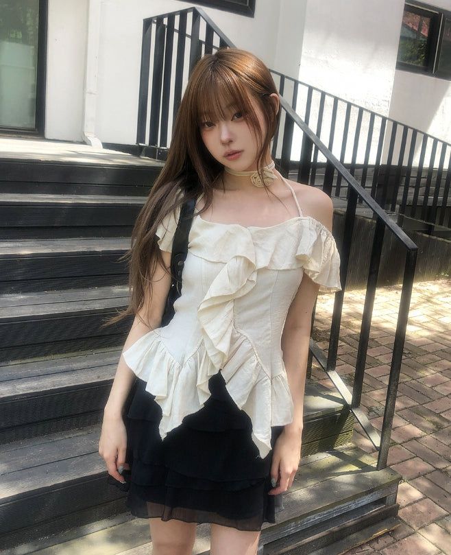 Morin Wavy Layer Frill Skirt