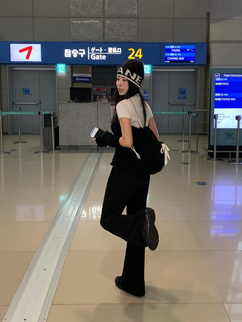 [MADE] Airport long bootcut banding pants -Basic