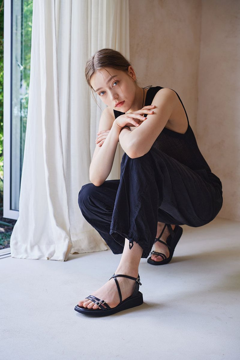 WINNIE DOUBLE BUCKLE SANDALS_3COLORS