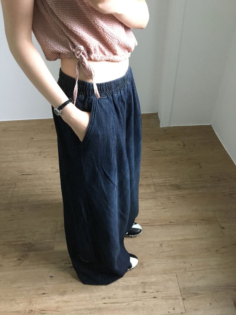Hooded Balloon Denim Pants (2color)