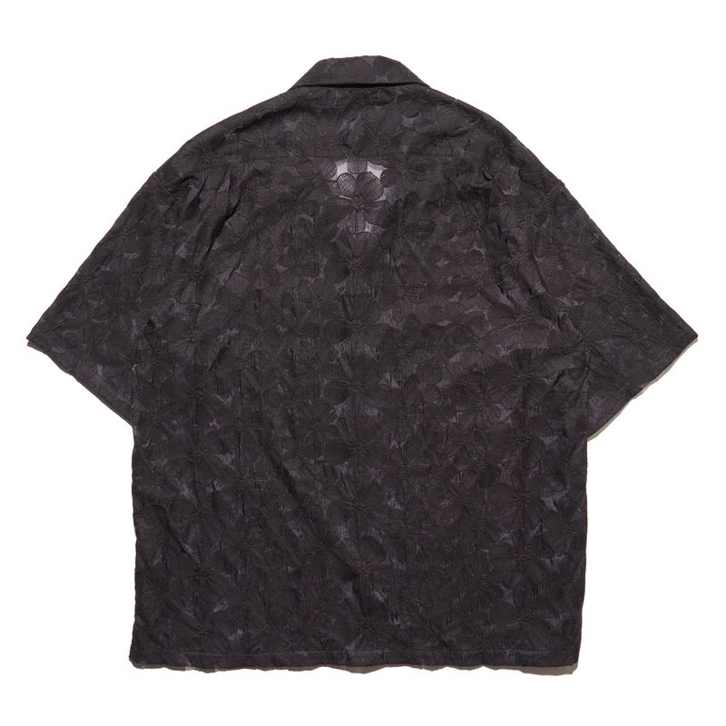 black floral shirt