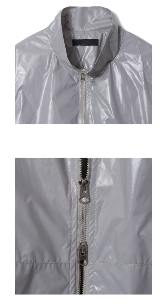 lochammu two-way glossy windbreaker jacket