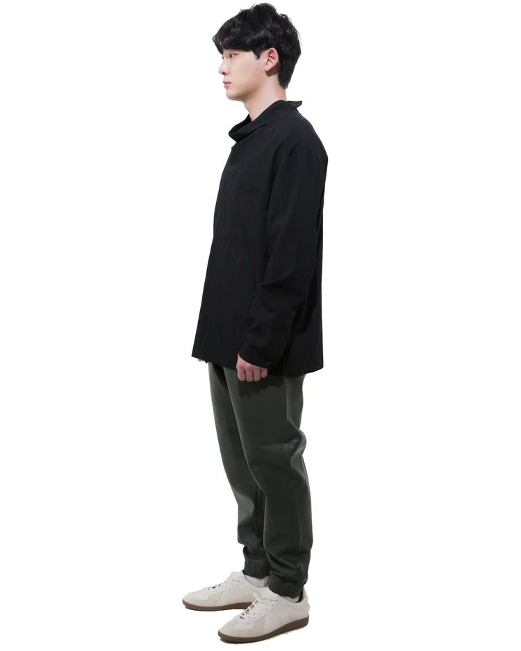 モックネックシャツ-BLACK (送料込)- WooStore