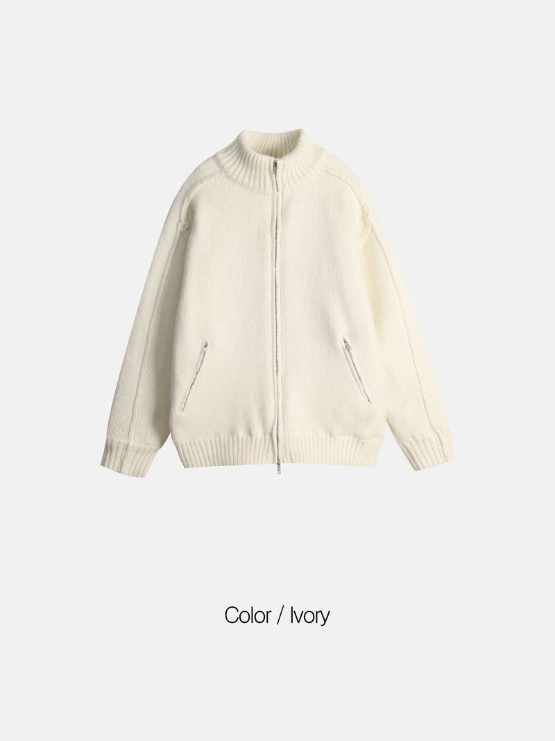 Knit Padded Zip-Up Ver2 6COLOR