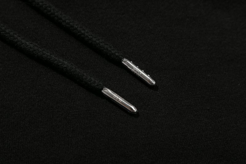 RECENT LOGO FLOWER HOODIE_BLACK