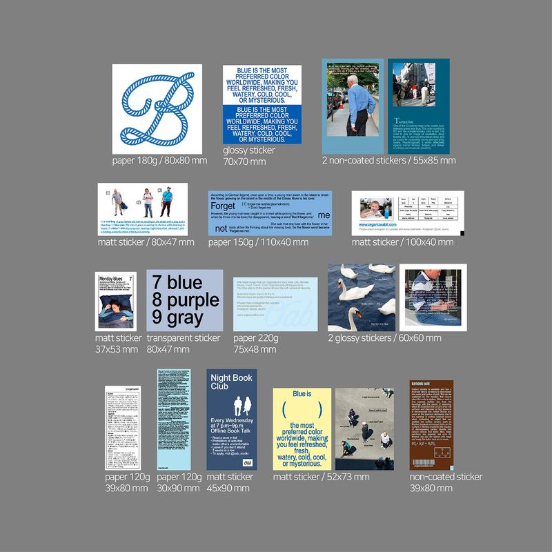 oab tone pack blue / scrap sticker set