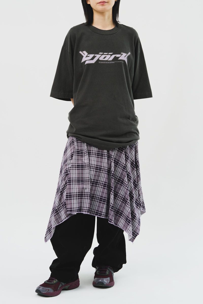 (W) Hippie Checked Skirt