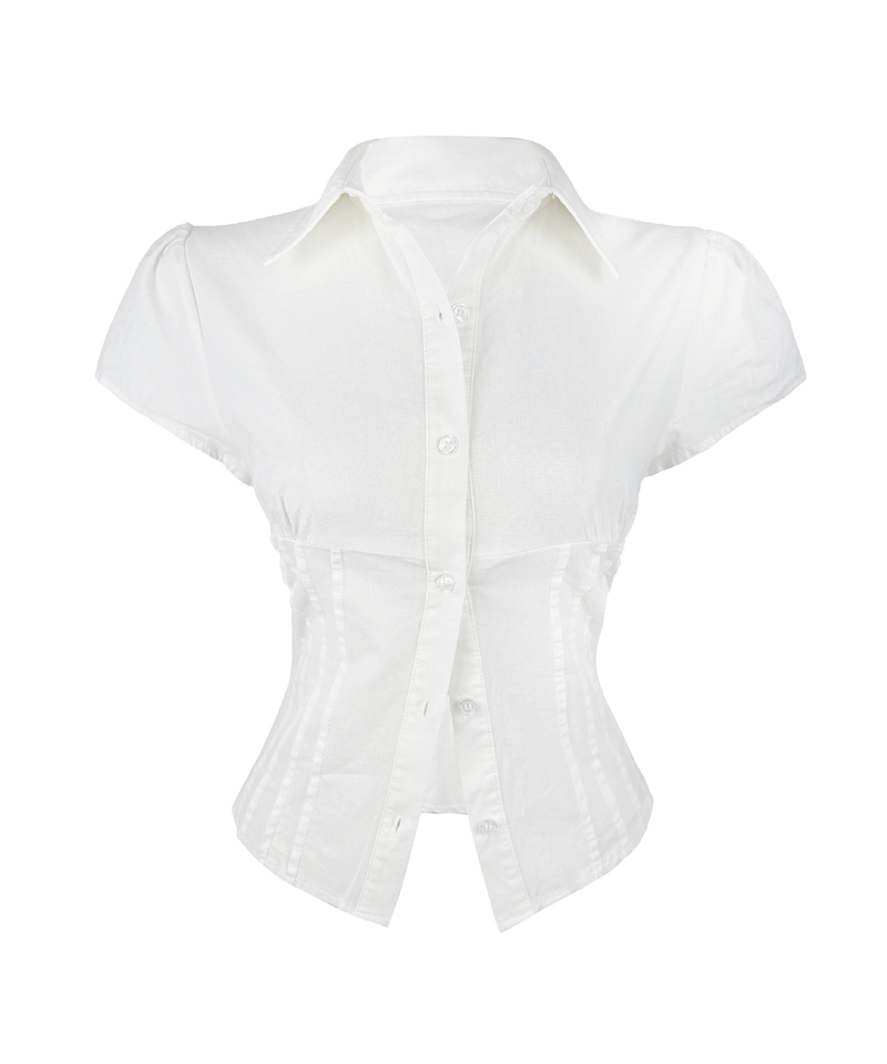Aveline Pintuck Slim Blouse (3color)