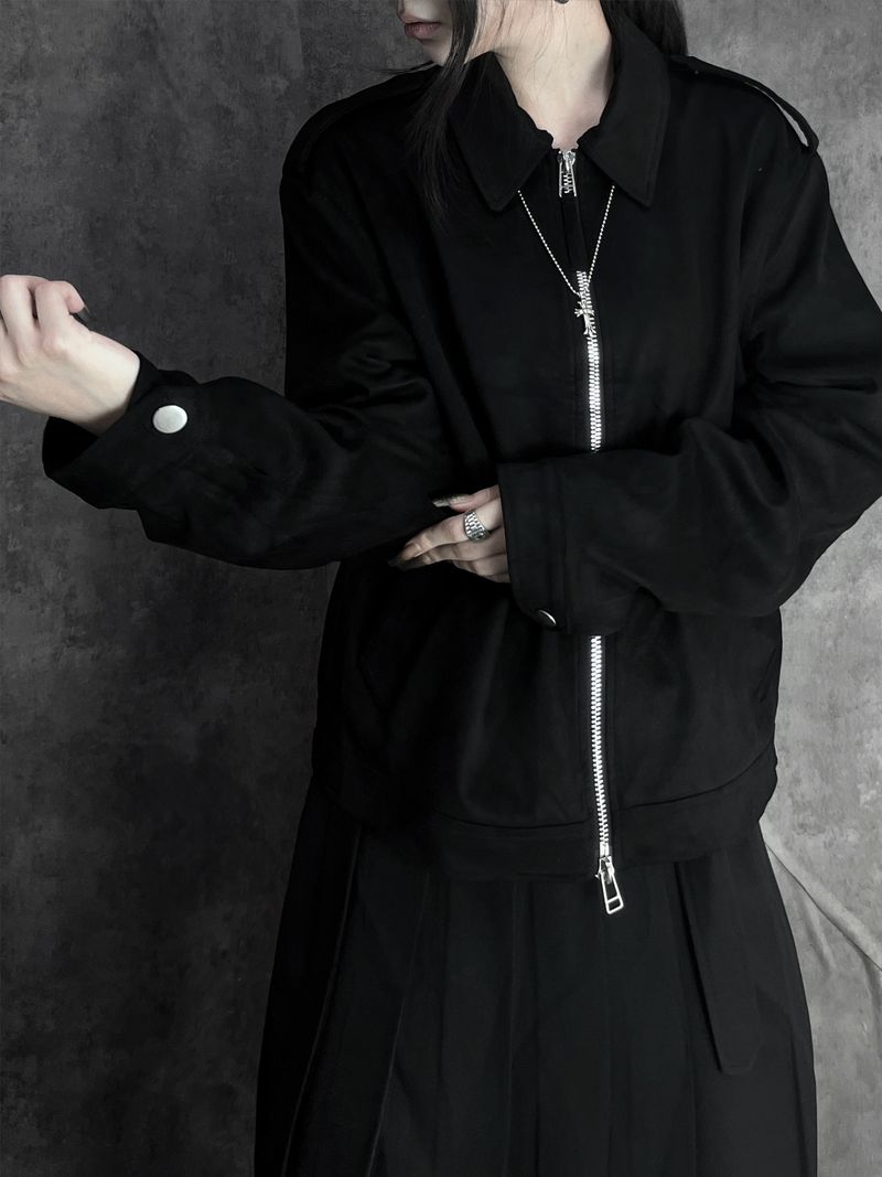 ash suede shoulder jacket (2color)