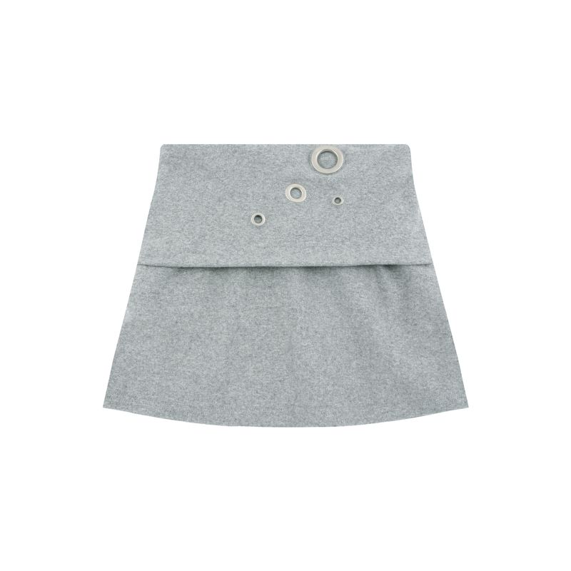 Eyelet 2 - Way Wrap Skirt - Gray
