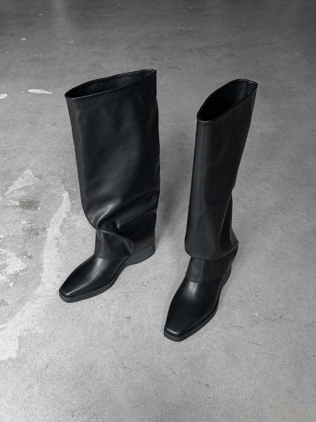1212 Leather Warmer Long Boots (5cm)